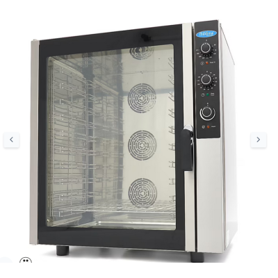  Φούρνος συνδυασμένου ατμού - Χωράει 10 δίσκους (1/1 GN / 60 x 40 cm) - Αναλογικός - 400V